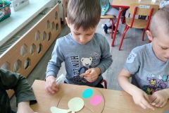 Wielkanocne prace plastyczne w gr. Żabki (Turka, 2022)
