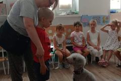 Zajęcia z edukacji kynologicznej w gr. Pszczółki (Owocowa, 2021)