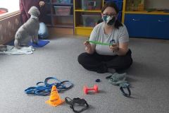 Zajęcia z edukacji kynologicznej w grupie Żabek (Turka, 2021)