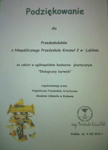 Konkurs ekologiczny karmnik