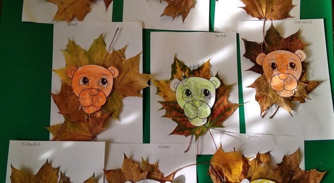 Liściaste lwy – praca plastyczna – gr. Słoneczka
