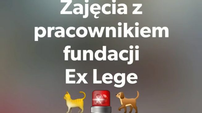 Spotkanie z pracownikiem Fundacji Na Rzecz Ochrony Praw Zwierząt EX LEGE