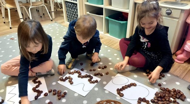 Kasztanowe wzory oraz jesienne lampiony w gr. Wiewiórki 🐿🍂🍁