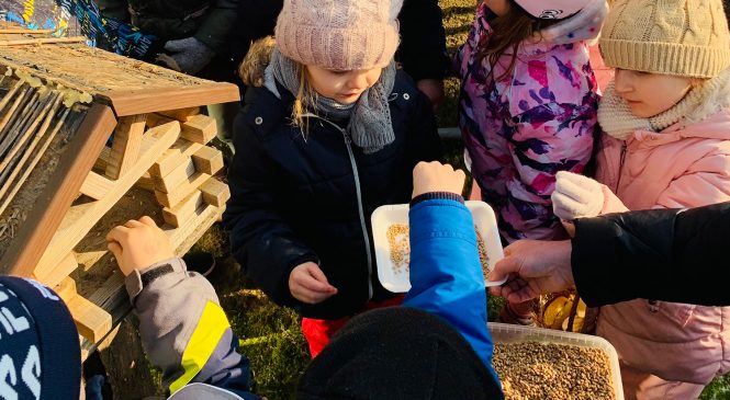 Przedszkolaki z grupy „Tygrysy” otworzyły „ptasi bar”🍎🌽🥜